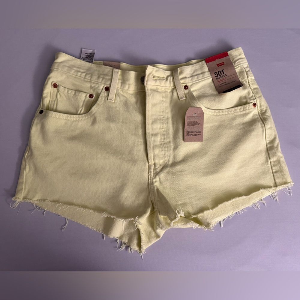 Levi's Yellow Jean Shorts